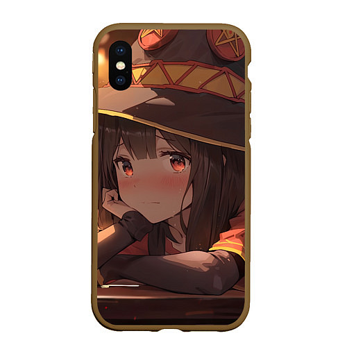 Чехол iPhone XS Max матовый Konosuba Мэгумин cute / 3D-Коричневый – фото 1