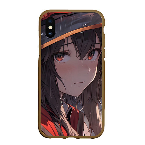 Чехол iPhone XS Max матовый Konosuba Мэгумин cute / 3D-Коричневый – фото 1