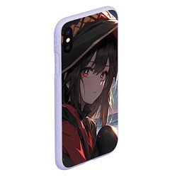 Чехол iPhone XS Max матовый Konosuba Мэгумин cute, цвет: 3D-светло-сиреневый — фото 2