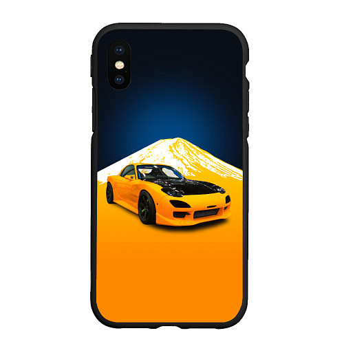 Чехол iPhone XS Max матовый Спортивный японский автомобиль / 3D-Черный – фото 1