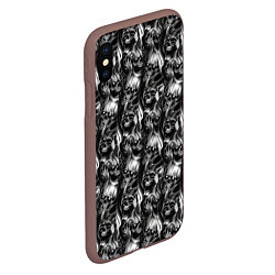 Чехол iPhone XS Max матовый Smoke skulls, цвет: 3D-коричневый — фото 2