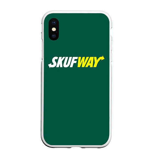 Чехол iPhone XS Max матовый Skuf - way / 3D-Белый – фото 1