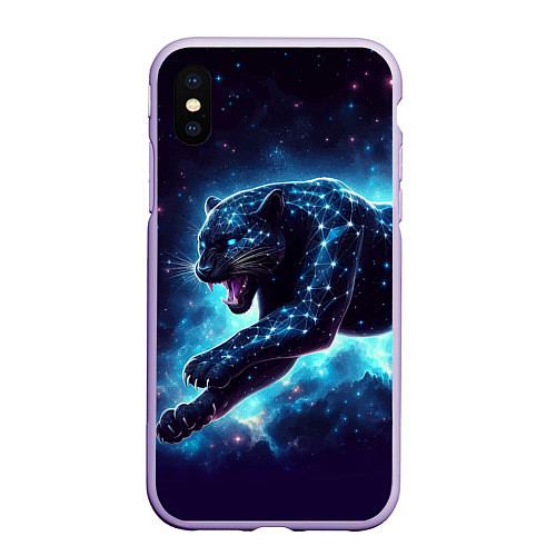 Чехол iPhone XS Max матовый Fantastic star panter - ai art fantasy / 3D-Светло-сиреневый – фото 1