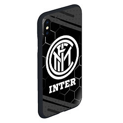 Чехол iPhone XS Max матовый Inter sport на темном фоне, цвет: 3D-черный — фото 2