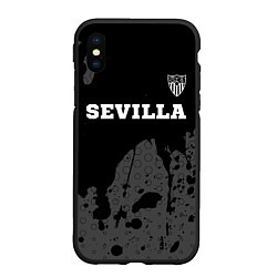 Чехол iPhone XS Max матовый Sevilla sport на темном фоне посередине