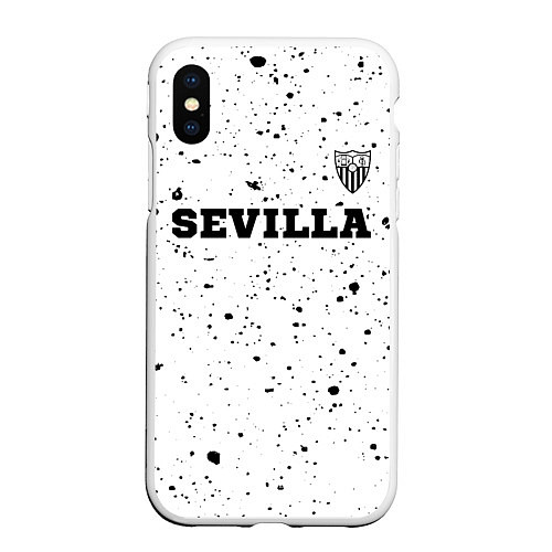 Чехол iPhone XS Max матовый Sevilla sport на светлом фоне посередине / 3D-Белый – фото 1