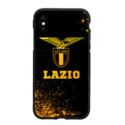 Чехол iPhone XS Max матовый Lazio - gold gradient