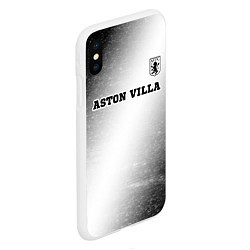 Чехол iPhone XS Max матовый Aston Villa sport на светлом фоне посередине, цвет: 3D-белый — фото 2