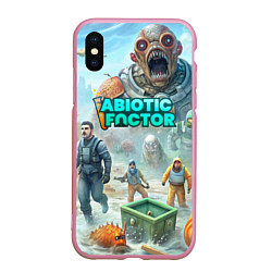 Чехол iPhone XS Max матовый Abiotic Factor мир монстров, цвет: 3D-розовый