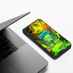 Чехол iPhone XS Max матовый Abiotic Factor атомный завод, цвет: 3D-черный — фото 2