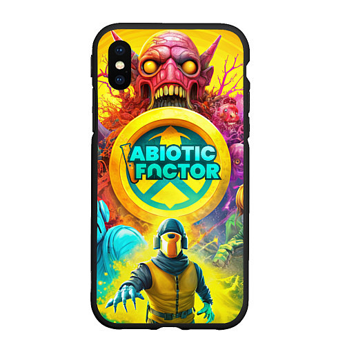 Чехол iPhone XS Max матовый Abiotic Factor персонажи и монстры / 3D-Черный – фото 1