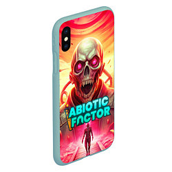 Чехол iPhone XS Max матовый Abiotic Factor монстр с черепом, цвет: 3D-мятный — фото 2