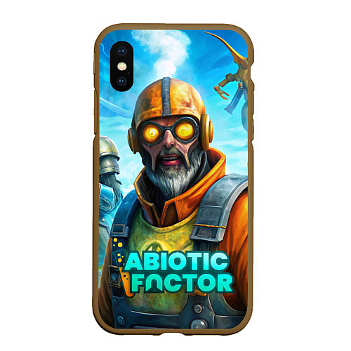 Чехол iPhone XS Max матовый Abiotic Factor игровые персонажи / 3D-Коричневый – фото 1