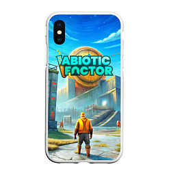 Чехол iPhone XS Max матовый Abiotic Factor атомный завод, цвет: 3D-белый