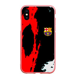 Чехол iPhone XS Max матовый Barcelona fc краски спорт, цвет: 3D-баблгам