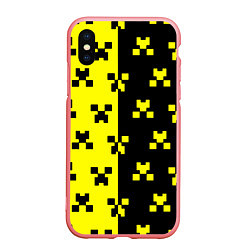 Чехол iPhone XS Max матовый Minecraft logo brend online, цвет: 3D-баблгам