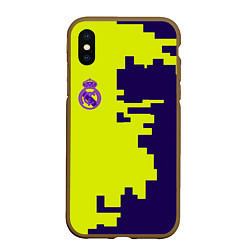 Чехол iPhone XS Max матовый Barcelona fc sport club, цвет: 3D-коричневый