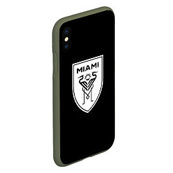 Чехол iPhone XS Max матовый Inter fc club, цвет: 3D-темно-зеленый — фото 2