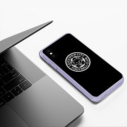 Чехол iPhone XS Max матовый Leicester City fc club, цвет: 3D-светло-сиреневый — фото 2