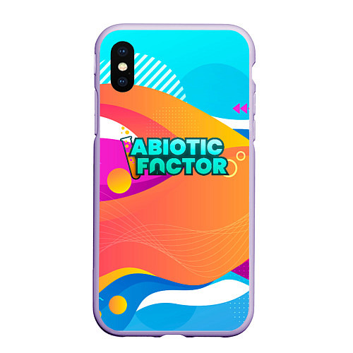 Чехол iPhone XS Max матовый Abiotic Factor цветное безумие / 3D-Светло-сиреневый – фото 1