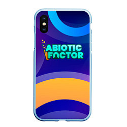 Чехол iPhone XS Max матовый Abiotic Factor цветные круги и лого