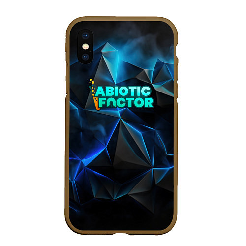 Чехол iPhone XS Max матовый Abiotic Factor логотип холодный фон / 3D-Коричневый – фото 1