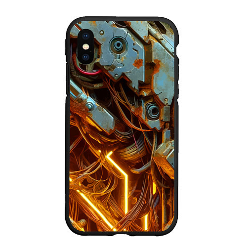 Чехол iPhone XS Max матовый Cyber armor - ai art / 3D-Черный – фото 1