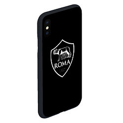 Чехол iPhone XS Max матовый Roma sport fc club, цвет: 3D-черный — фото 2