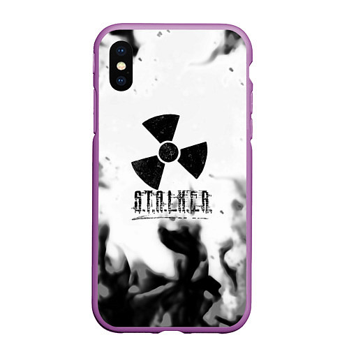 Чехол iPhone XS Max матовый Stalker fire steel / 3D-Фиолетовый – фото 1