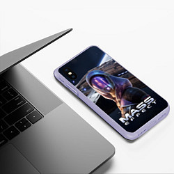 Чехол iPhone XS Max матовый Mass Effect ТалиЗора, цвет: 3D-светло-сиреневый — фото 2