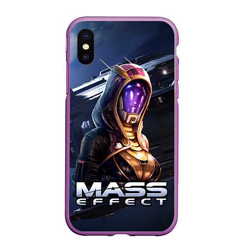 Чехол iPhone XS Max матовый Mass Effect Тали Зора / 3D-Фиолетовый – фото 1