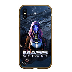 Чехол iPhone XS Max матовый Mass Effect ТалиЗора, цвет: 3D-коричневый