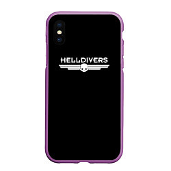 Чехол iPhone XS Max матовый Helldivers Logo