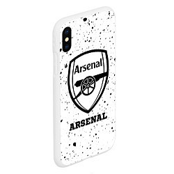 Чехол iPhone XS Max матовый Arsenal sport на светлом фоне, цвет: 3D-белый — фото 2