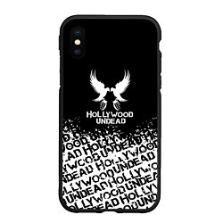 Чехол iPhone XS Max матовый Hollywood Undead rock