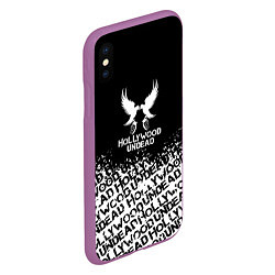 Чехол iPhone XS Max матовый Hollywood Undead rock, цвет: 3D-фиолетовый — фото 2