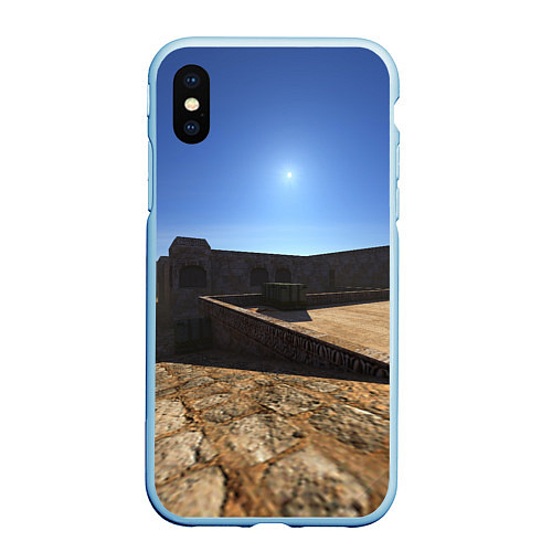 Чехол iPhone XS Max матовый Dust2 full 3d 4k / 3D-Голубой – фото 1