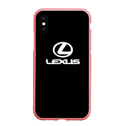 Чехол iPhone XS Max матовый Lexus white logo