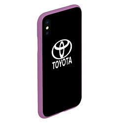 Чехол iPhone XS Max матовый Toyota white logo, цвет: 3D-фиолетовый — фото 2