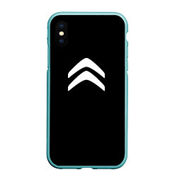 Чехол iPhone XS Max матовый Citroen white logo