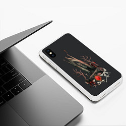 Чехол iPhone XS Max матовый Bloodborne - Отец Гаскойн, цвет: 3D-белый — фото 2
