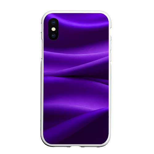 Чехол iPhone XS Max матовый Фиолетовый шелк / 3D-Белый – фото 1