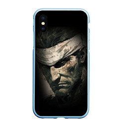 Чехол iPhone XS Max матовый Metal gear Venom Snake, цвет: 3D-голубой