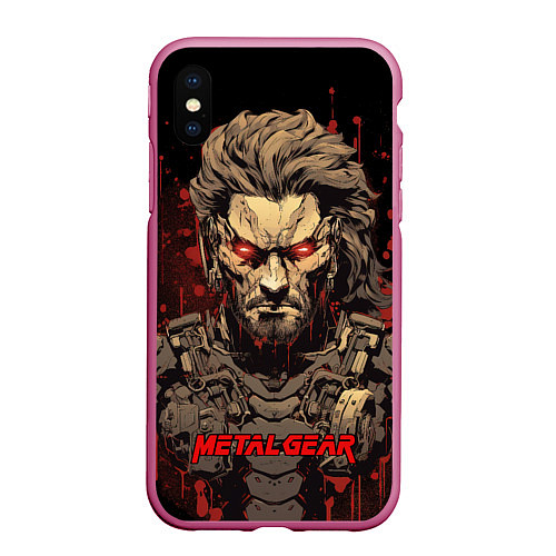 Чехол iPhone XS Max матовый Venom Snake Metal gear game / 3D-Малиновый – фото 1