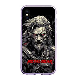 Чехол iPhone XS Max матовый Venom Snake Metal gear game, цвет: 3D-светло-сиреневый