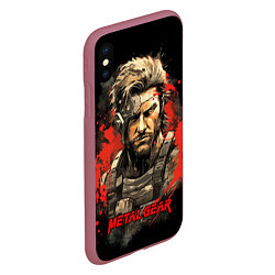 Чехол iPhone XS Max матовый Venom Snake Metal gear game, цвет: 3D-малиновый — фото 2