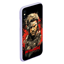 Чехол iPhone XS Max матовый Venom Snake Metal gear game, цвет: 3D-светло-сиреневый — фото 2