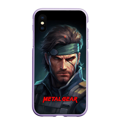 Чехол iPhone XS Max матовый Веном Снейк из игры Metal gear / 3D-Светло-сиреневый – фото 1