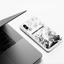 Чехол iPhone XS Max матовый Cowboy Bebop white graphite, цвет: 3D-белый — фото 2