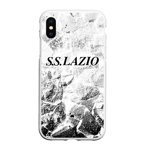 Чехол iPhone XS Max матовый Lazio white graphite / 3D-Белый – фото 1